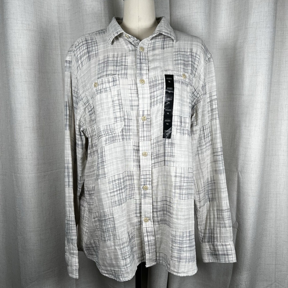 NEW! Banana Republic Santorini Blues Men's XL Button‎ Down Shirt Standard Fit